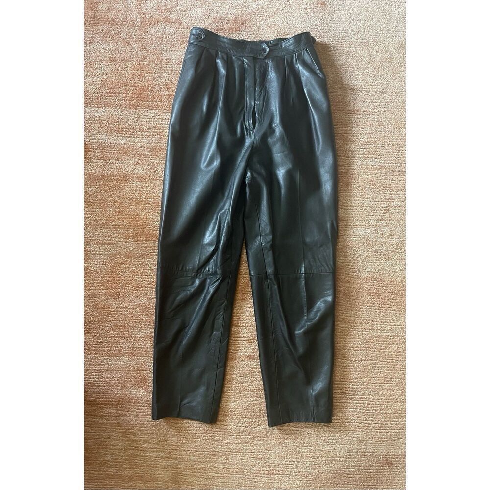Vintage Forenza West Bay High Rise Genuine Leather Lined Pants | Black | Size 10